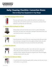 Thumbnail for daily cleaning checklist: convection ovens page