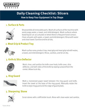 Thumbnail for slicer cleaning checklist