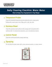 Thumbnail for daily cleaning checklist: water meter page