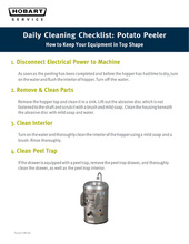 Thumbnail for daily cleaning checklist: potato peeler page
