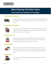 Thumbnail for daily cleaning checklist: fryers page