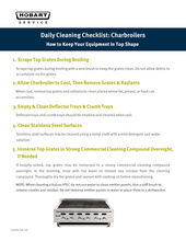 Thumbnail for daily cleaning checklist: charbroilers page
