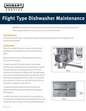 Thumbnail for flight type dishwasher maintenance page