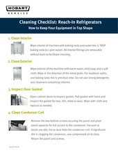Thumbnail for cleaning checklist: reach-in refrigerators page
