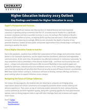 Thumbnail for higher education industry 2023 outlook page
